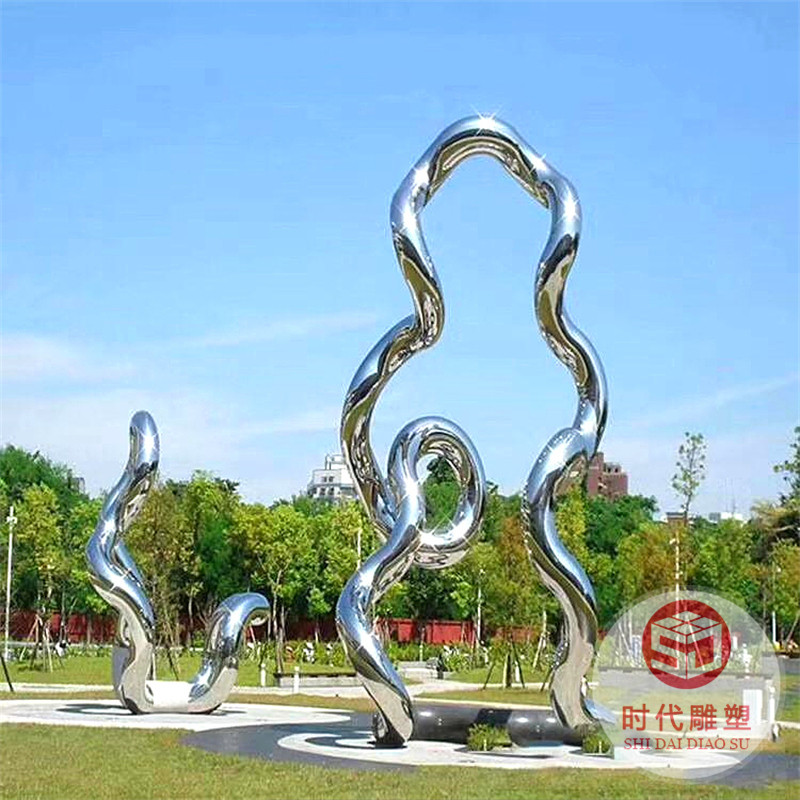 大型卡通幾何熊貓玻璃鋼雕塑動(dòng)物擺件戶(hù)外園林景觀不銹鋼雕塑廠家