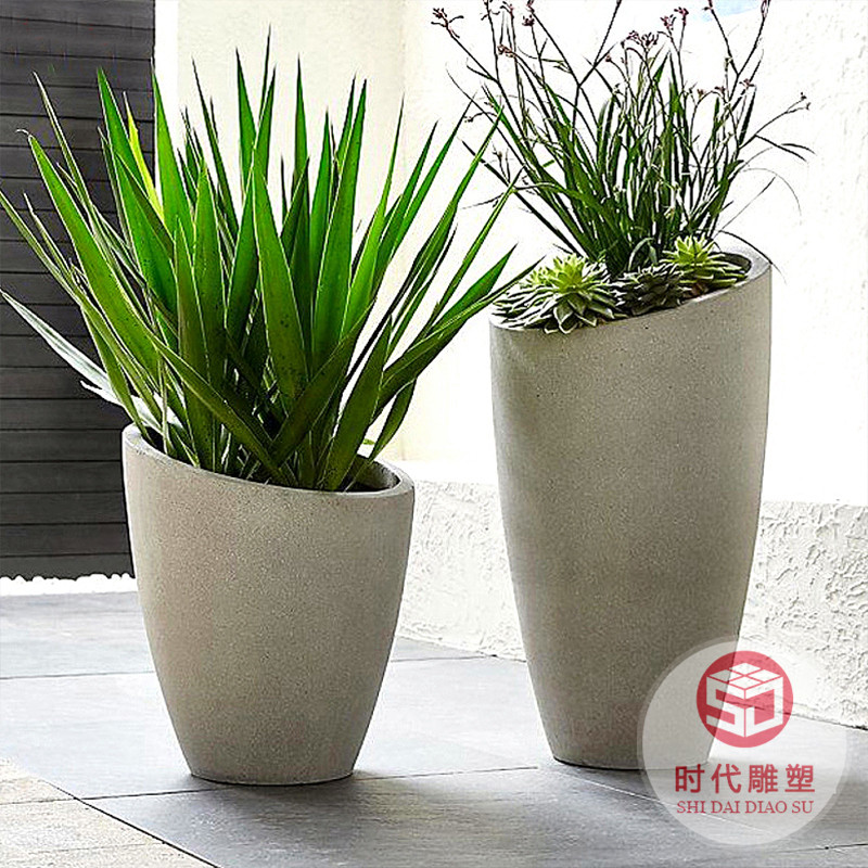 簡約臥室樹脂花插工藝玻璃鋼花盆商場客廳居家園林機(jī)場落地大花瓶