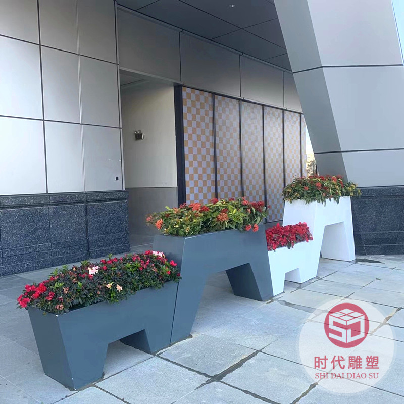 玻璃鋼長(zhǎng)方形花盆高速公路天橋花盆戶外花盆玻璃鋼花槽花箱廠家