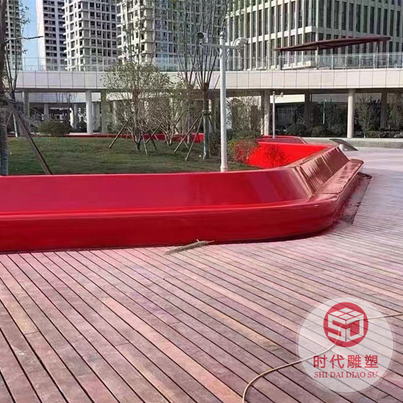 玻璃鋼公園花盆長(zhǎng)條坐凳花盆休閑椅樹池異形環(huán)形卡通雕塑戶外廠家