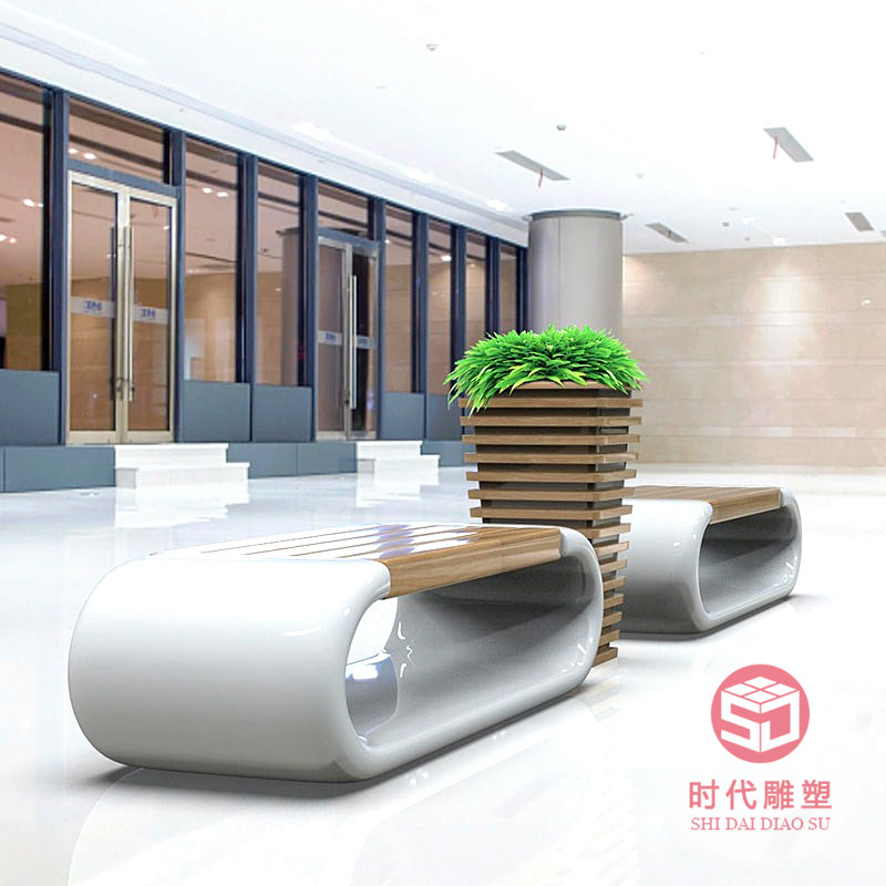 加工定制玻璃鋼異形座椅休閑椅商場(chǎng)公園學(xué)校等候椅戶外坐凳樹池凳